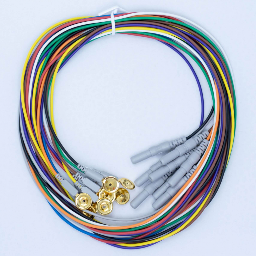 Electrode EEG Gold cup (E02101515) 1.5m length 10 colours (10) / 1.0m Length